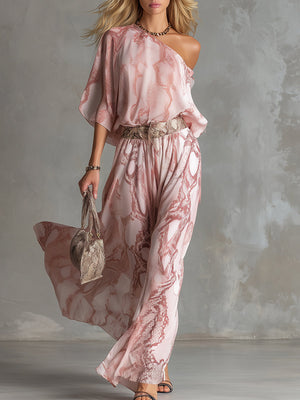The Édith Printed Chiffon Set