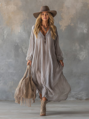 The Baudourie Chiffon Maxi Dress