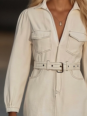 The Laurane Denim Mini Dress