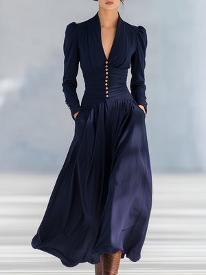 The Ysabeau Cotton Linen Maxi Dress