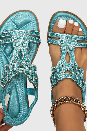 Embellished Back-Strap Sandals