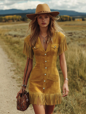 The Émérentienne Suede Mini Dress
