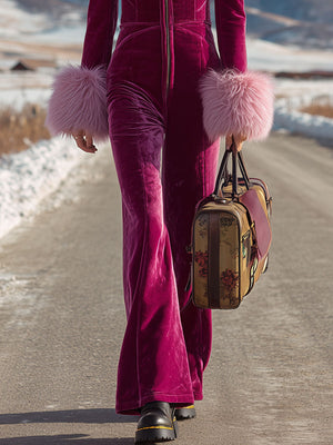 The Huguette-Marie Velvet Jumpsuit