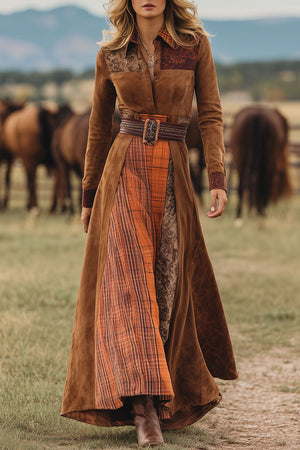 The Zéline Suede Maxi Dress
