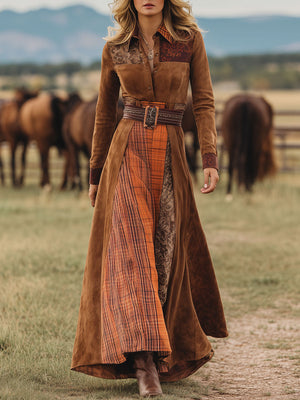The Zéline Suede Maxi Dress