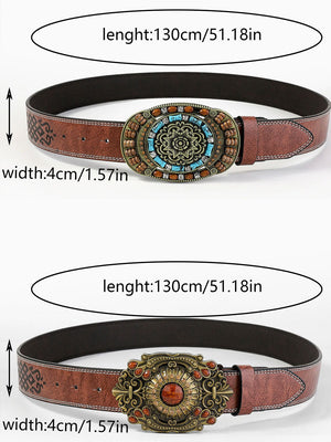 The Ludivine-Rose Leather Belt