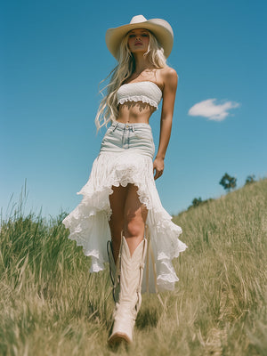 The Liesse-Marie Denim Skirt