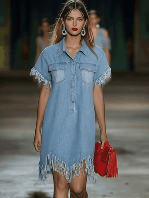 The Célie Denim Mini Dress