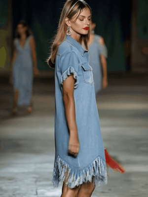 The Célie Denim Mini Dress