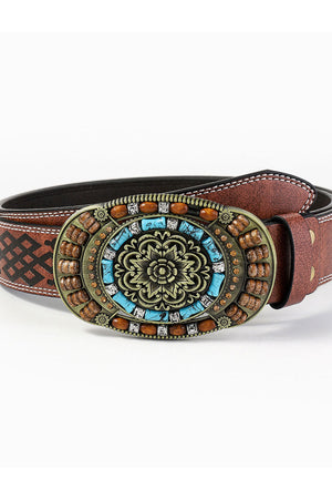 The Ludivine-Rose Leather Belt