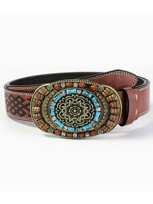 The Ludivine-Rose Leather Belt