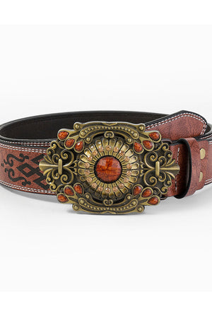 The Ludivine-Rose Leather Belt