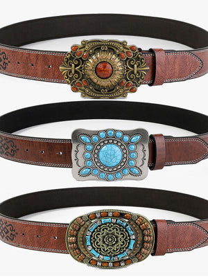 The Ludivine-Rose Leather Belt