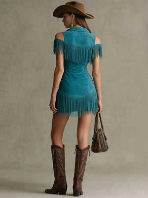 The Barbe Suede Mini Dress