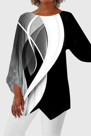 The Adèle Printed Crew-Neck Top