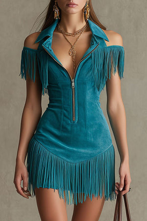 The Barbe Suede Mini Dress