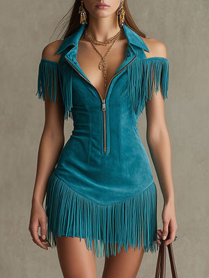 The Barbe Suede Mini Dress