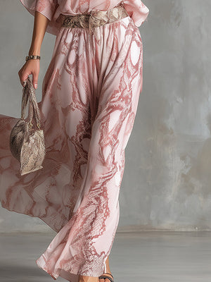 The Édith Printed Chiffon Set