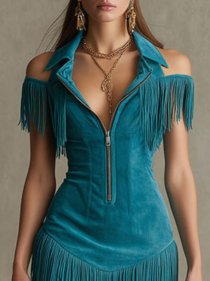 The Barbe Suede Mini Dress