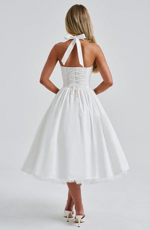 Flowing Halter Midi Dress