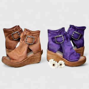 Ankle-Strap Wedge Sandals