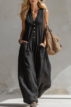 The Gaultière Cotton Linen Jumpsuit
