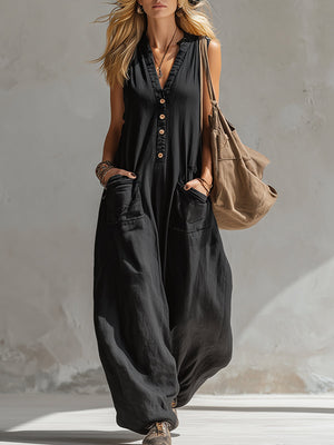 The Gaultière Cotton Linen Jumpsuit