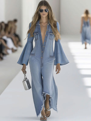The Ismérie-Rose Denim Jumpsuit