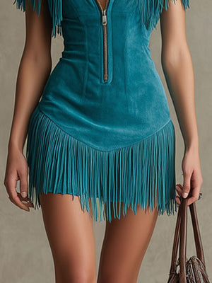 The Barbe Suede Mini Dress