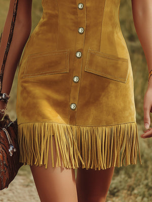 The Émérentienne Suede Mini Dress