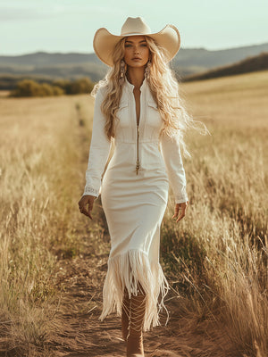 The Maï Denim Maxi Dress