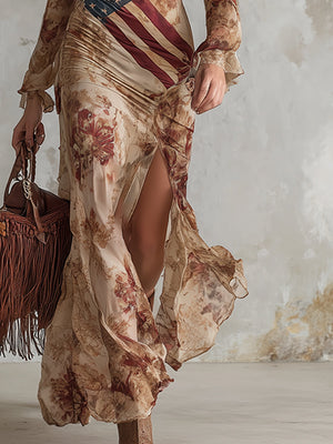 The Justine Chiffon Maxi Dress