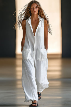 The Louisanne Cotton Linen Jumpsuit