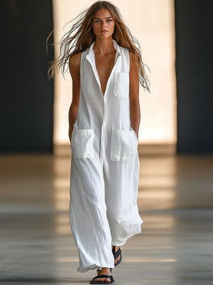 The Louisanne Cotton Linen Jumpsuit