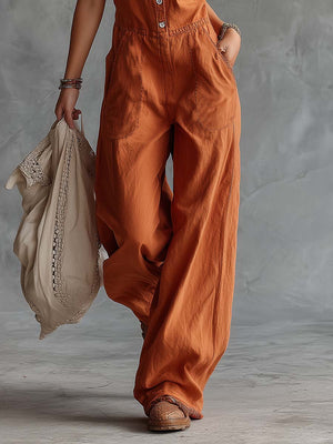 The Gilete Cotton Linen Jumpsuit