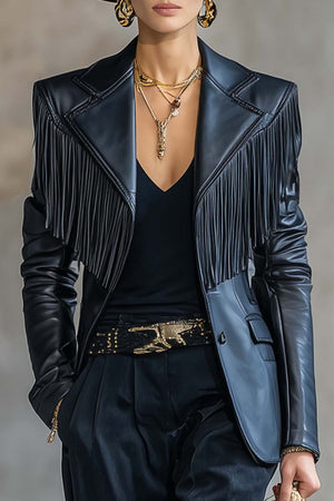 The Jacinthe Leather Blazer