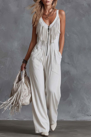 The Florestine Suede Jumpsuit