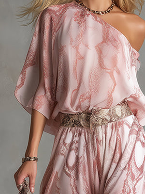 The Édith Printed Chiffon Set