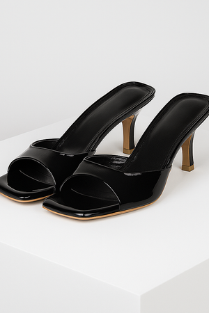 Square-Toe Mule Heels