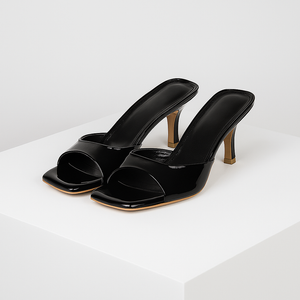 Square-Toe Mule Heels