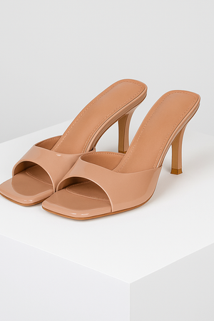Square-Toe Mule Heels