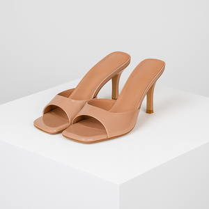 Square-Toe Mule Heels