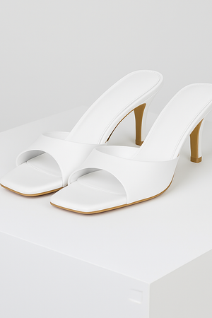 Square-Toe Mule Heels