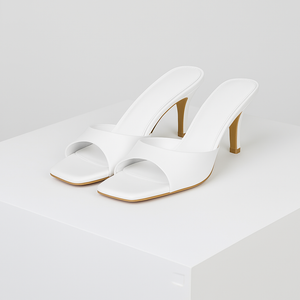 Square-Toe Mule Heels