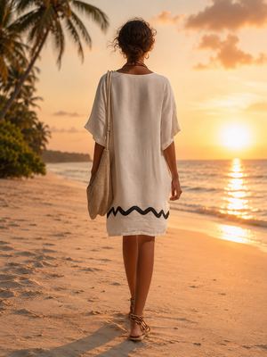 The Ide Cotton Linen Mini Dress