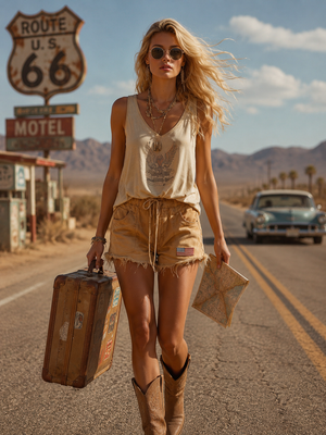 The Coelestine Denim Shorts