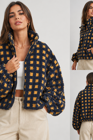 Vivienne Check Sherpa Jacket