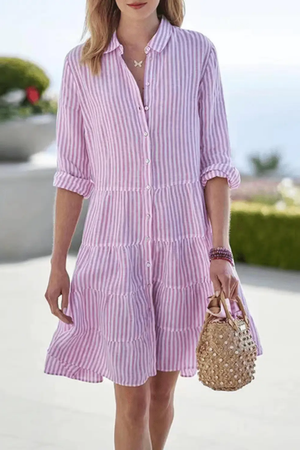 Striped A-Line Summer Dress