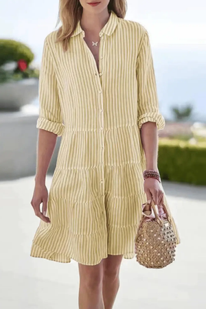 Striped A-Line Summer Dress