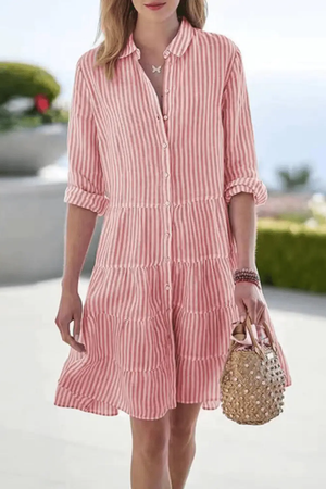 Striped A-Line Summer Dress